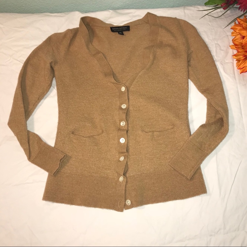 Banana Republic Wool Camel Color Cardigan